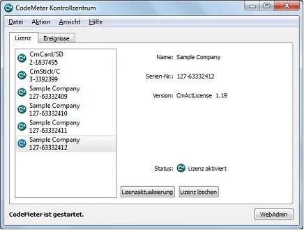 CodeMeterRuntime ControlCenter