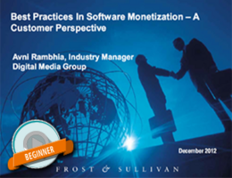 Customer centric view of best practices in software monetization